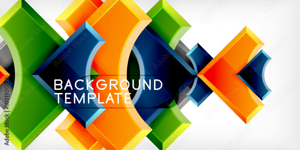 Aufkleber Geometric design abstract background - circles and triangles