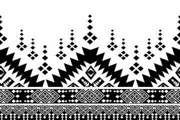 black and white pattern,Geometric Ethnic pattern, Native American tribal fabric,tile, carpet ,vector,illustration design 