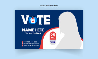 Political Election Social Media Post and Web Banner Design Template