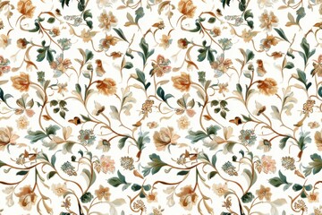 Intricate tileable persian carpet pattern soft pastel colors textile design elegant interior top-down view decorative concept