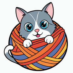 cat with a ball
