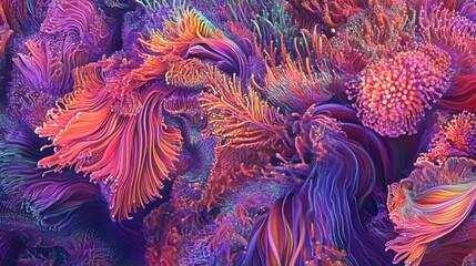 Digital Sea of Creativity: AI-Inspired Coral Art