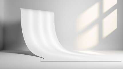 Studio setting for product photography soft shadows white background minimalist concept