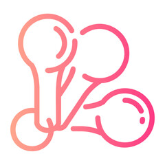 measuring spoons Line Gradient Icon