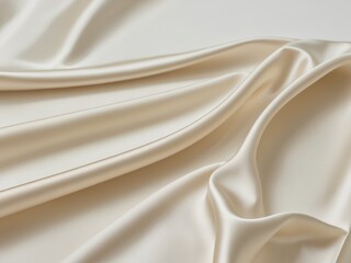 Obraz premium Elegant beige silk fabric with a silky sheen.
