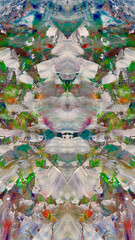 Fototapeta premium Abstract art background . Hand painting artwork on canvas . 