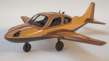 Wooden Model of a Single-Engine Airplane