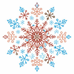 snowflakes on a white background