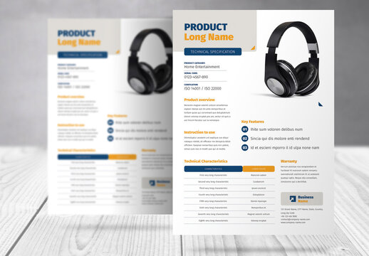 Product Data Sheet Template 