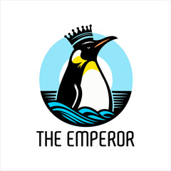 Emperor penguin vector illustration, perfect for business logo