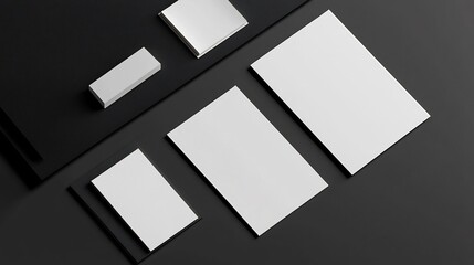 Fototapeta premium Minimalist Advertising Focused Mockup Layout with Textures