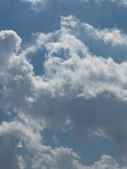 fluffy clouds in the sky