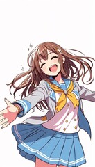 Fototapeta premium Anime girl, woman