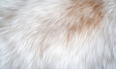Close-Up Texture Of Soft White Fur Background