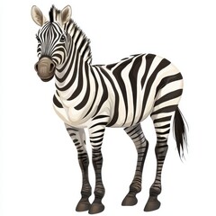 Fototapeta premium Majestic Zebra with Striking Black and White Stripes