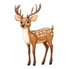 Fototapeta premium Cute Cartoon Deer Illustration for Children’s Themes