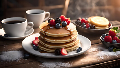 pancakes with chocolate