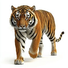 Fototapeta premium Realistic Portrait of a Majestic Tiger Walking