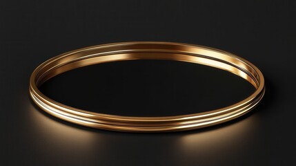 A Shiny, Double-Layered, Circular Golden Band