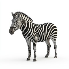 Fototapeta premium Realistic Zebra with Striking Black and White Stripes