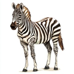 Majestic Zebra with Striking Black and White Stripes