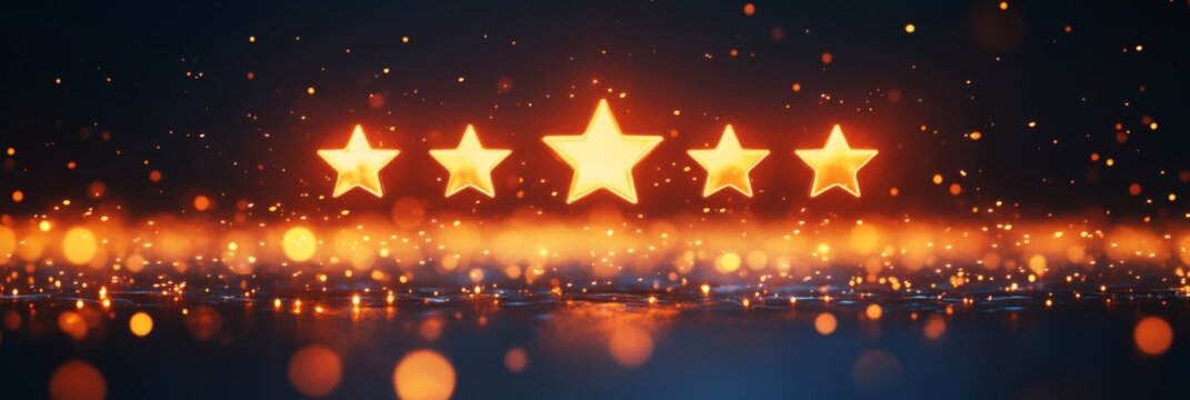 Glowing Stars Abstract Background: A Visual Symphony of Light and Darkness