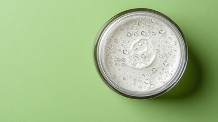 Applying luxurious anti-aging cream spa setting beauty product calm atmosphere overhead view rejuvenation benefits