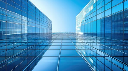 Sleek corporate building facade with reflective glass