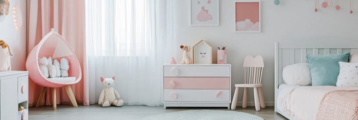Cute Pink and White Kids Room Decor Ideas