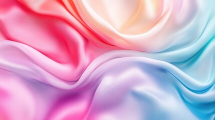 Fototapeta premium Abstract Background with 3D Wave Gradient Silk Fabric