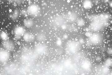 Fototapeta premium white and silver glitter background with space for text, white and grey glitter bokeh . white bokeh blur circle variety Dreamy soft focus wallpaper backdrop, Christmas snow or anniversary banner, 