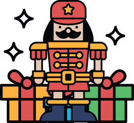 A man dressed in a red costume with a red hat