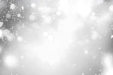 white and silver glitter background with space for text, white and grey glitter bokeh . white bokeh blur circle variety Dreamy soft focus wallpaper backdrop,Christmas snow or anniversary banner,


