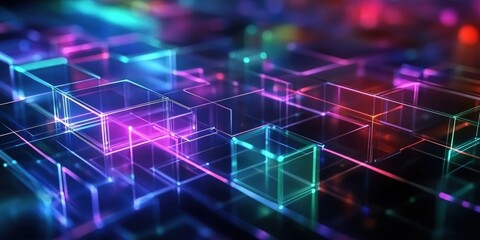 Obraz premium Modern digital abstract 3D background. 