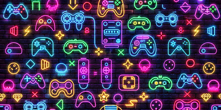 Fototapeta neon wallpaper gamer