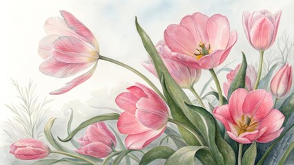 Fototapeta premium bouquet of tulips