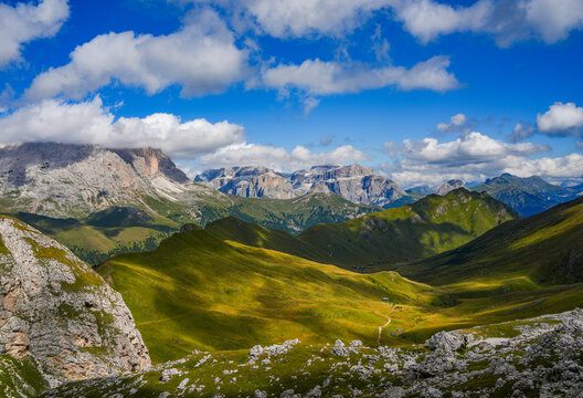 Scenic summer view of Dolomites mountains, Antermoia, Alto Adige, South Tyrol, Italy, Europe	