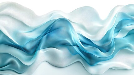 Obraz premium Abstract Background with 3D Wave Gradient Silk Fabric