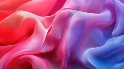 Obraz premium Abstract Background with 3D Wave Gradient Silk Fabric