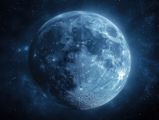 Mysterious dark full moon