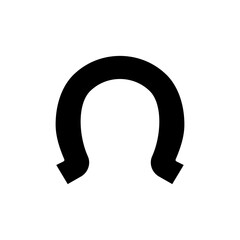 Horseshoe icon vector. Luck illustration sign. Fortune symbol. 