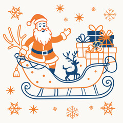 santa claus and christmas gifts