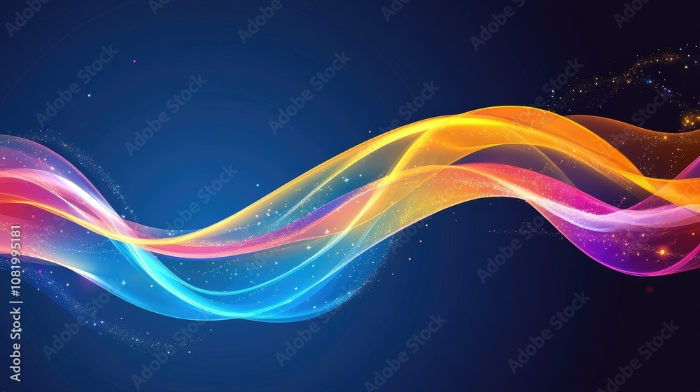 Poster abstract colorful wave background