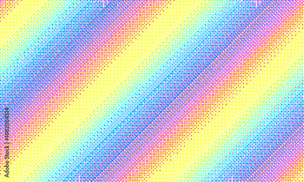 Aufkleber pixelated rainbow holographic diagonal gradient background with dithering effect. colorful pixel art