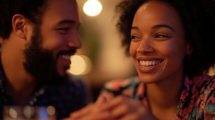 A Couple Smiling and Gazing at Each Other