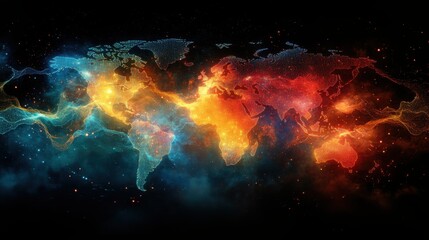 Creative data projection of worldwide network patterns
