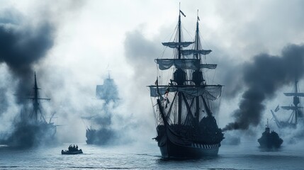 Historical naval war reenactments featuring ship battles and maritime strategy from famous conflicts
