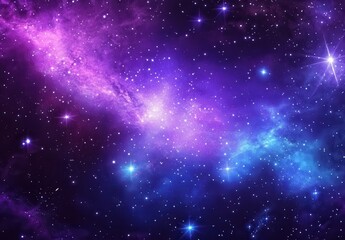 Fototapeta premium Stunning Galactic Scene with Colorful Nebulae and Sparkling Stars in a Deep Space Background for Cosmic and Astronomical Themes