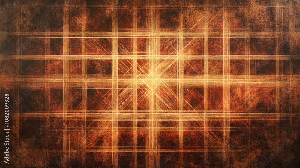 Aufkleber Abstract textured background with warm tones and intricate linear patterns creating a visually striking canvas for various creative projects and designs