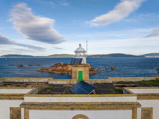 Faro Islas Llobeiras en Carnota, Coruña, Galicia